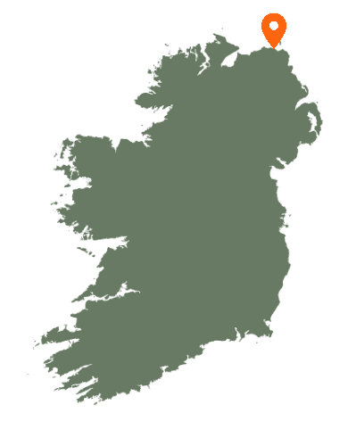 Kinbane Castle Karte
